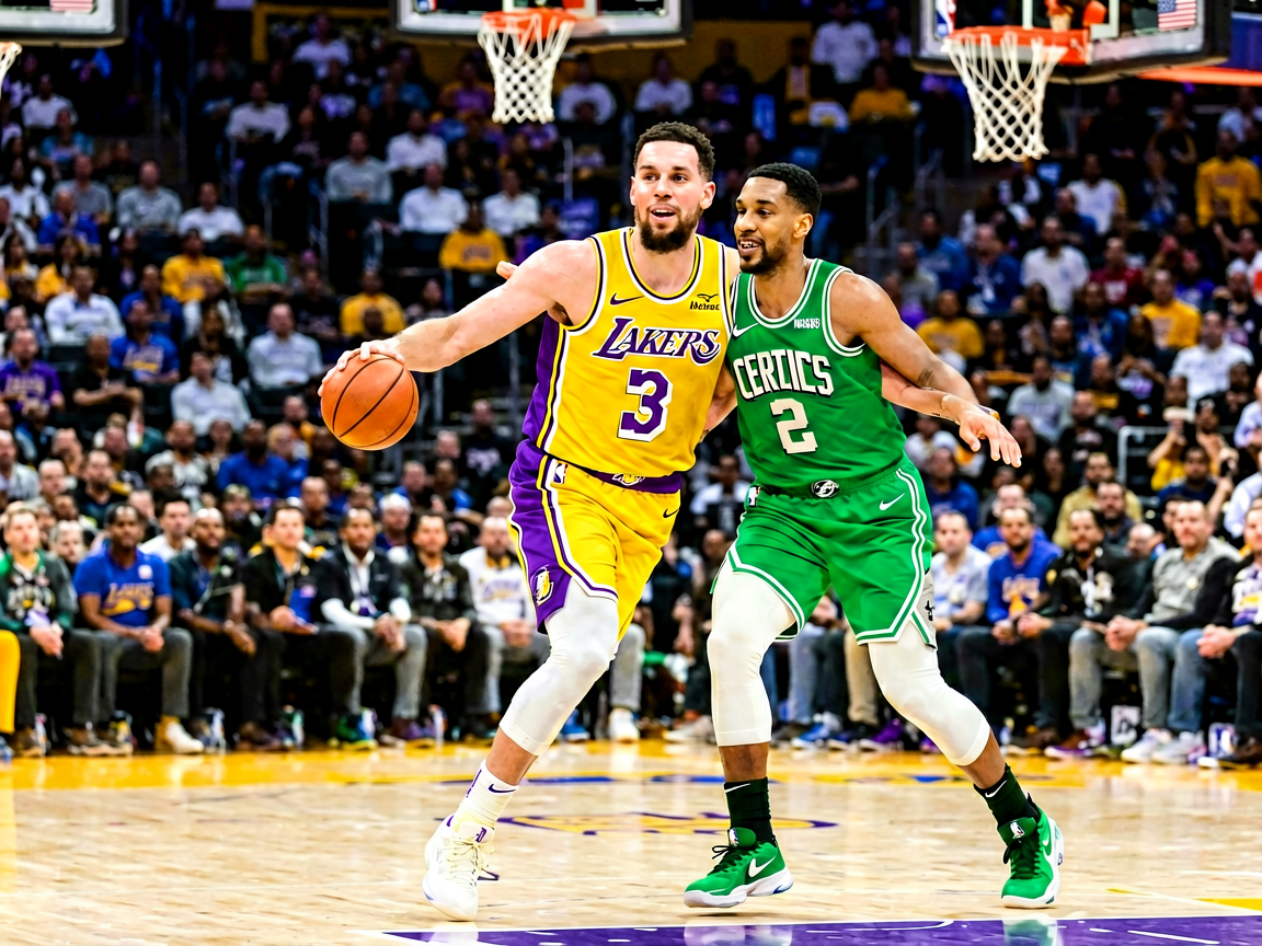 NBA湖人凯尔特人比赛精彩画面